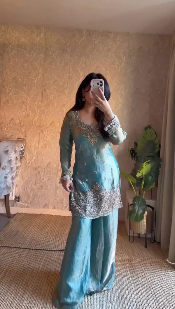 Sky_Blue_Fendy_Silk_Kurta_Palazzo_Dupatta_Set_For_Women