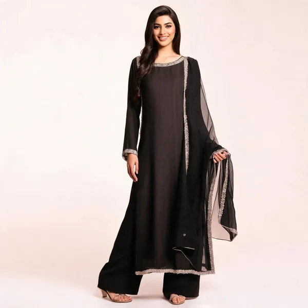 Black_Natural_Crep_Suit_Set_For_Women