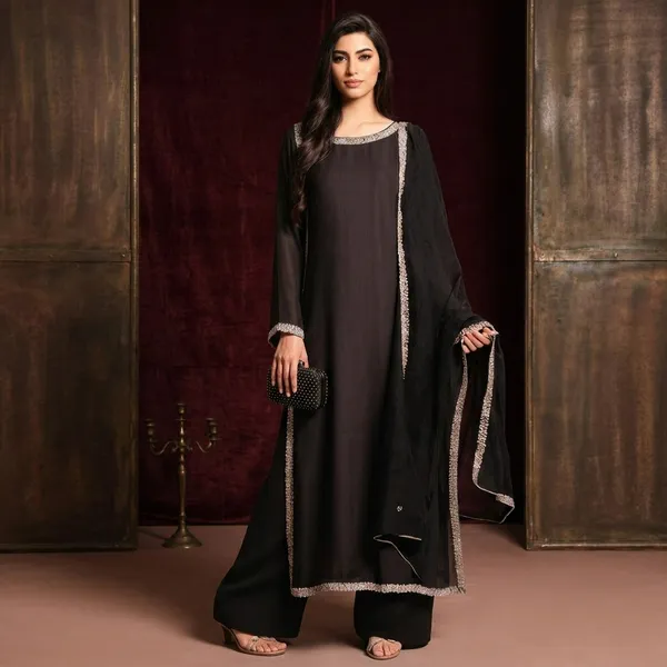 Black_Natural_Crep_Suit_Set_For_Women