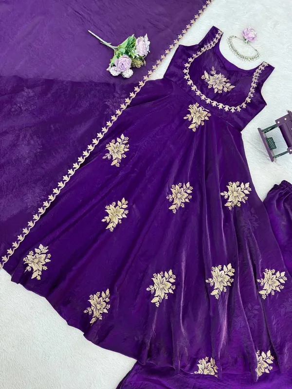 Purple_Fendy_Silk_Lehenga_Choli_Set_For_Women