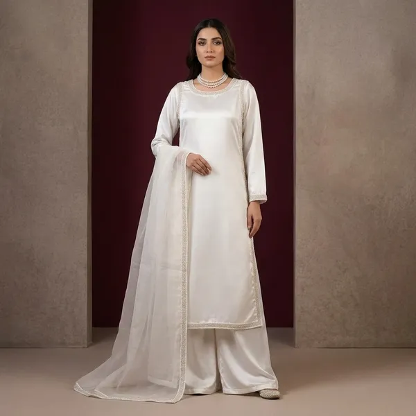 White_Natural_Crep_Kurta_Palazzo_Dupatta_Set_For_Women