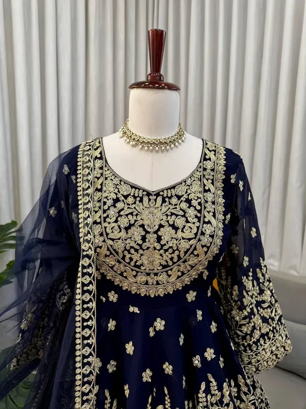 Black_Foux_Gorgette_Anarkali_Lehenga_Set_For_Women