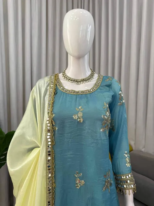 Multicolor_Fendy_Silk_Kurta_Palazzo_Set_For_Women