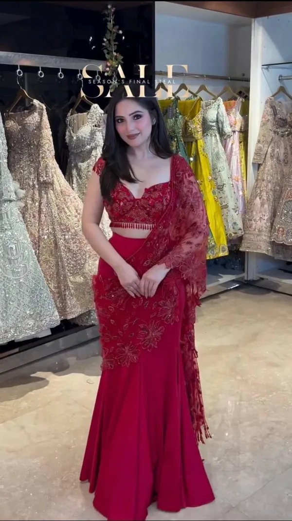 Red_Soft_Butterfly_Net_Lehenga_Choli_Set_For_Women