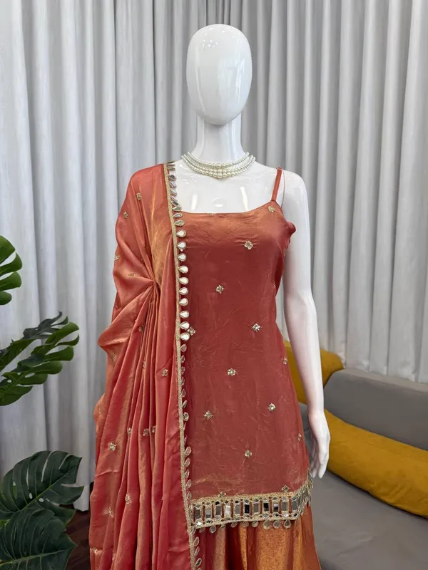 Orange_Fendy_Silk_Sharara_Dupatta_Set_For_Women