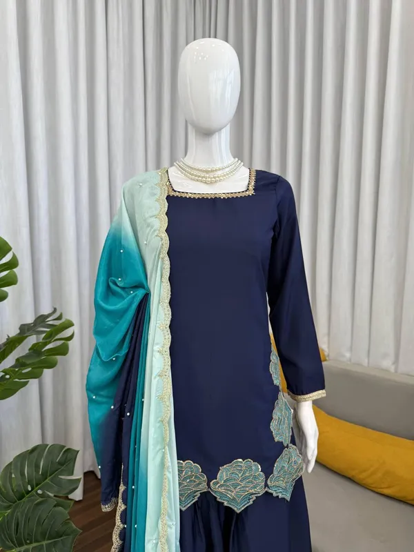 Navy_Blue_Natural_Crep_Kurta_Palazzo_Dupatta_Set_For_Women