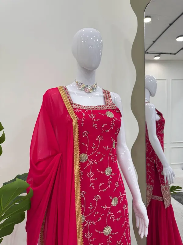 Red_Foux_Gorgette_Sharara_Suit_Set_For_Women