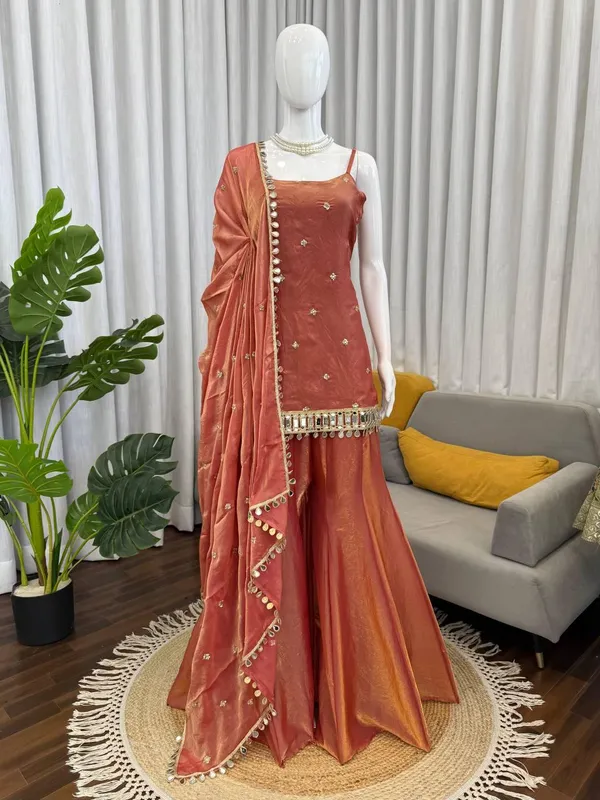 Orange_Fendy_Silk_Sharara_Dupatta_Set_For_Women