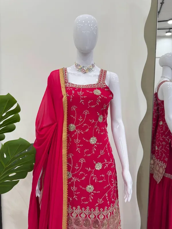 Red_Foux_Gorgette_Sharara_Suit_Set_For_Women