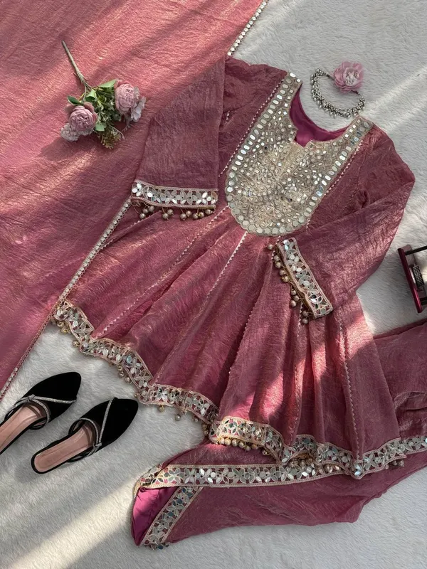 Pink_Gold_Crush_Anarkali_Suit_Set_For_Women