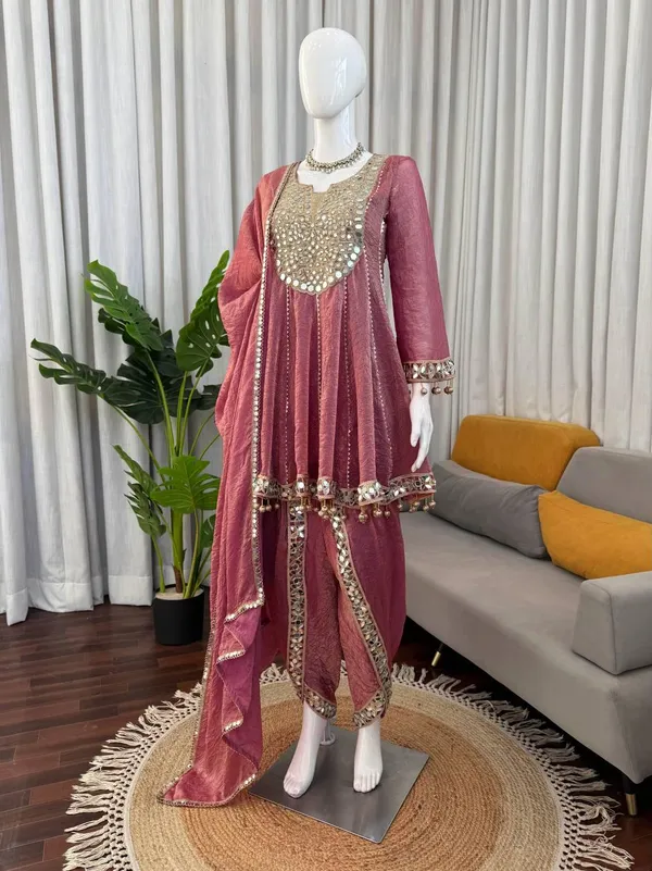 Pink_Gold_Crush_Anarkali_Suit_Set_For_Women