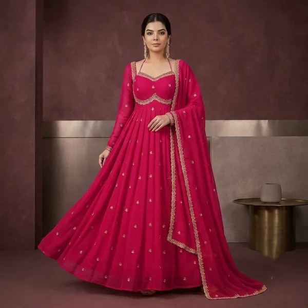 Magenta_Foux_Gorgette_Anarkali_Set_For_Women