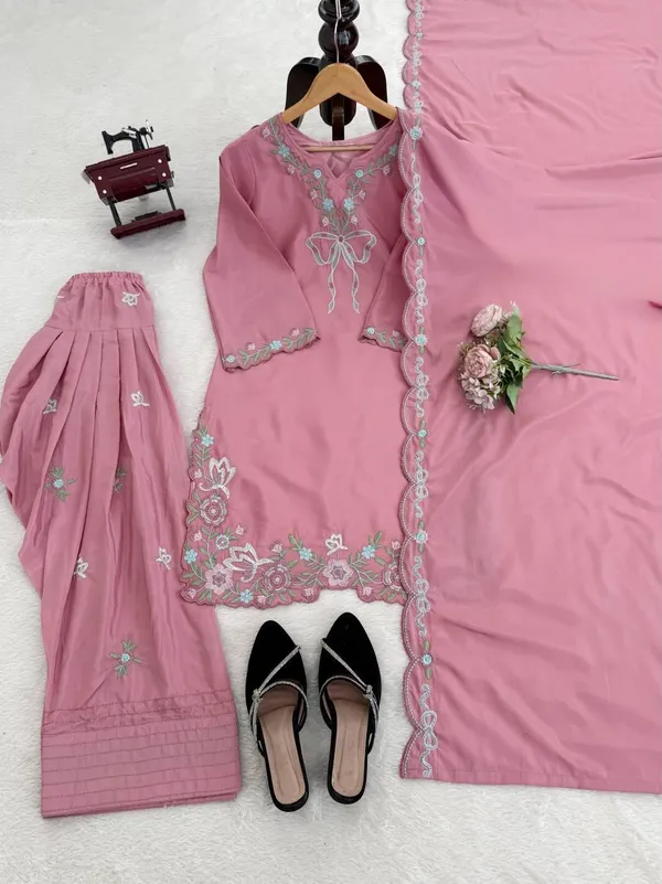 Pink_Natural_Crep_Kurta_Palazzo_Dupatta_Set_For_Women