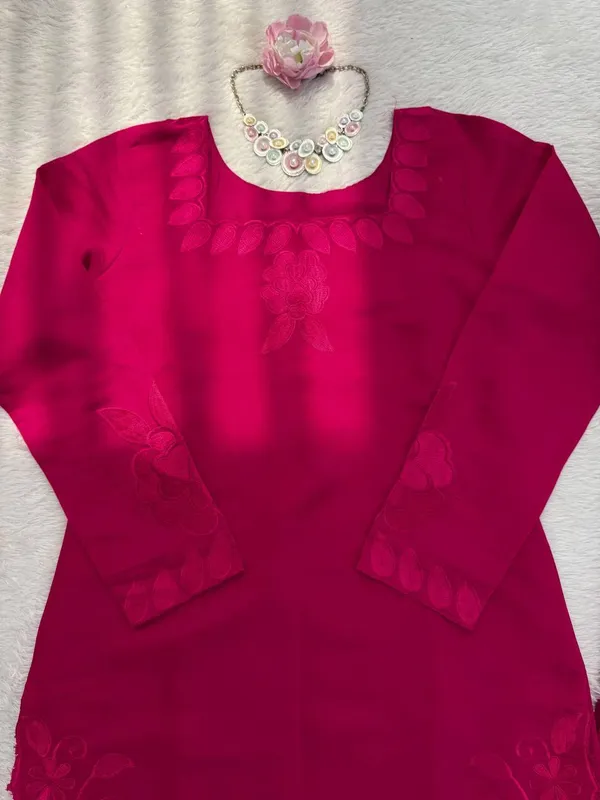 Magenta_Roman_Kurta_Palazzo_Set_For_Women