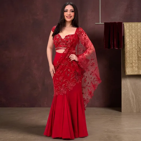 Red_Soft_Butterfly_Net_Lehenga_Choli_Set_For_Women