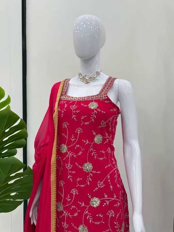 Red_Foux_Gorgette_Sharara_Suit_Set_For_Women