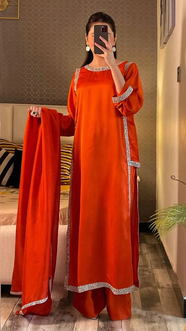 Orange_Natural_Crep_Kurta_Palazzo_Dupatta_Set_For_Women