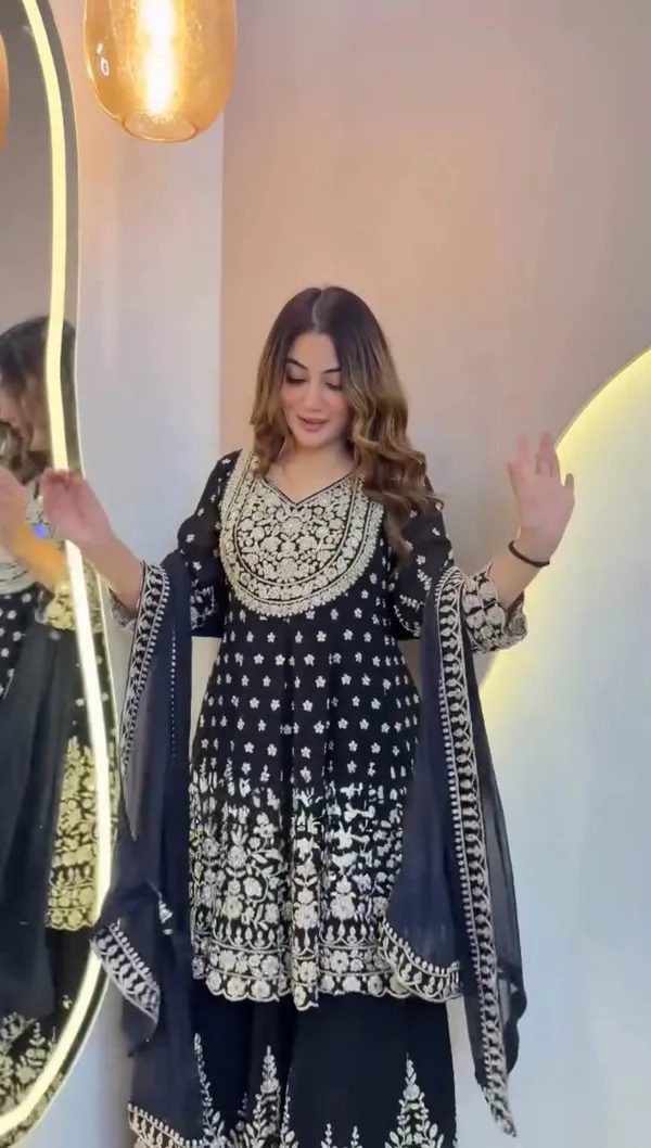 Black_Foux_Gorgette_Anarkali_Lehenga_Set_For_Women