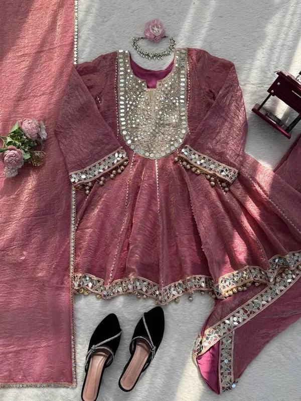 Pink_Gold_Crush_Anarkali_Suit_Set_For_Women