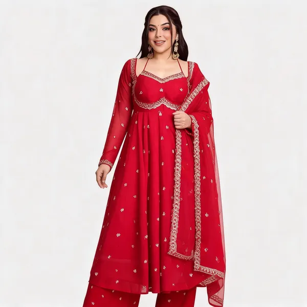 Red_Foux_Gorgette_Anarkali_Set_For_Women
