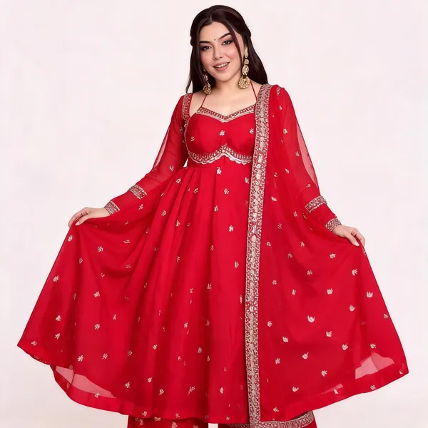 Red_Foux_Gorgette_Anarkali_Set_For_Women