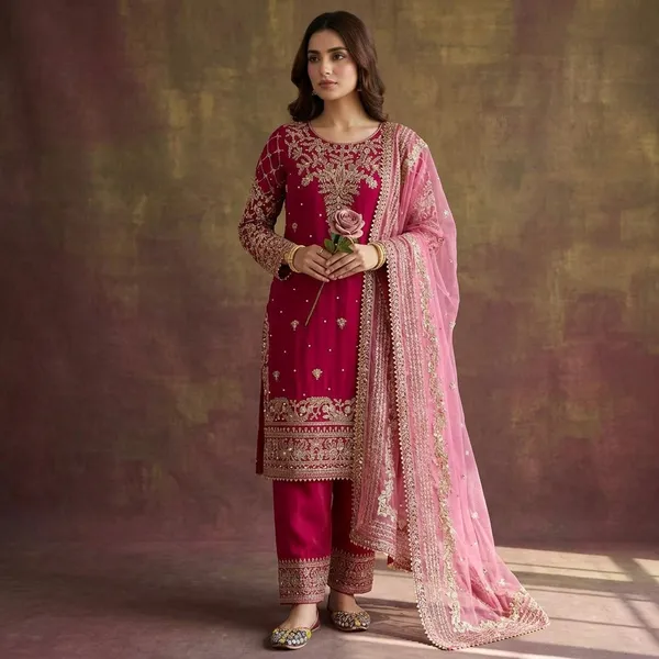 Pink_Natural_Crep_Kurta_Salwar_Set_For_Women
