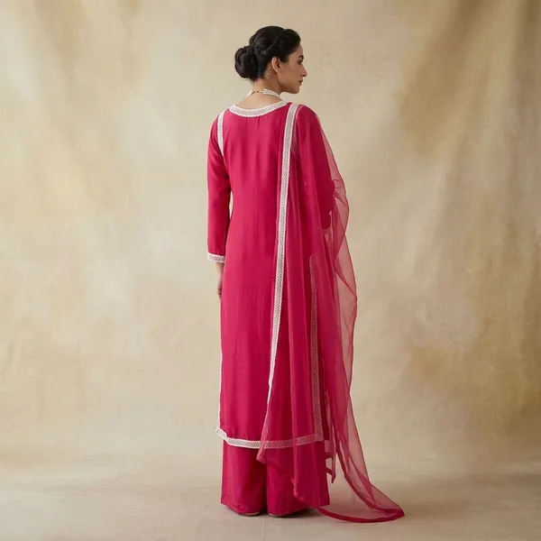 Magenta_Natural_Crep_Kurta_Palazzo_Dupatta_Set_For_Women