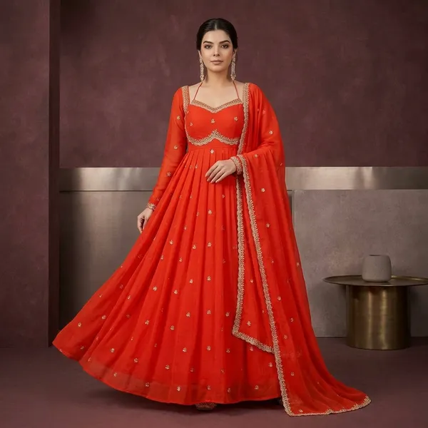 Orange_Foux_Gorgette_Anarkali_Set_For_Women