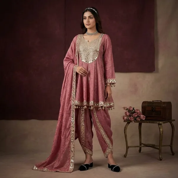 Pink_Gold_Crush_Anarkali_Suit_Set_For_Women