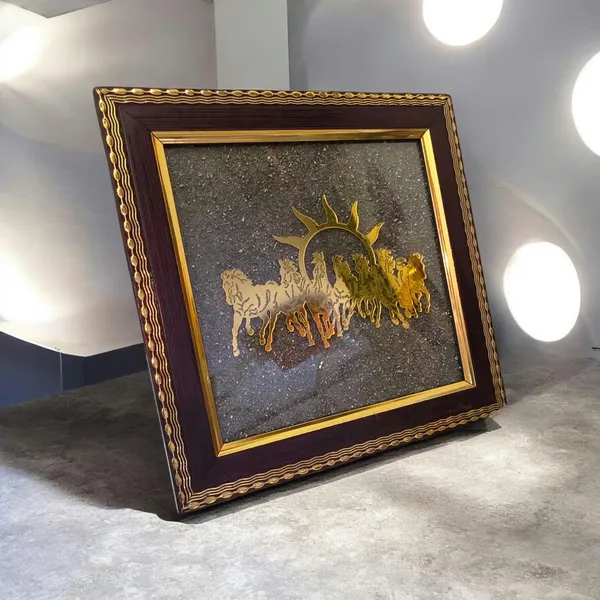 Pyrite_7_Horses_Decorative_Wall_Art_Frame