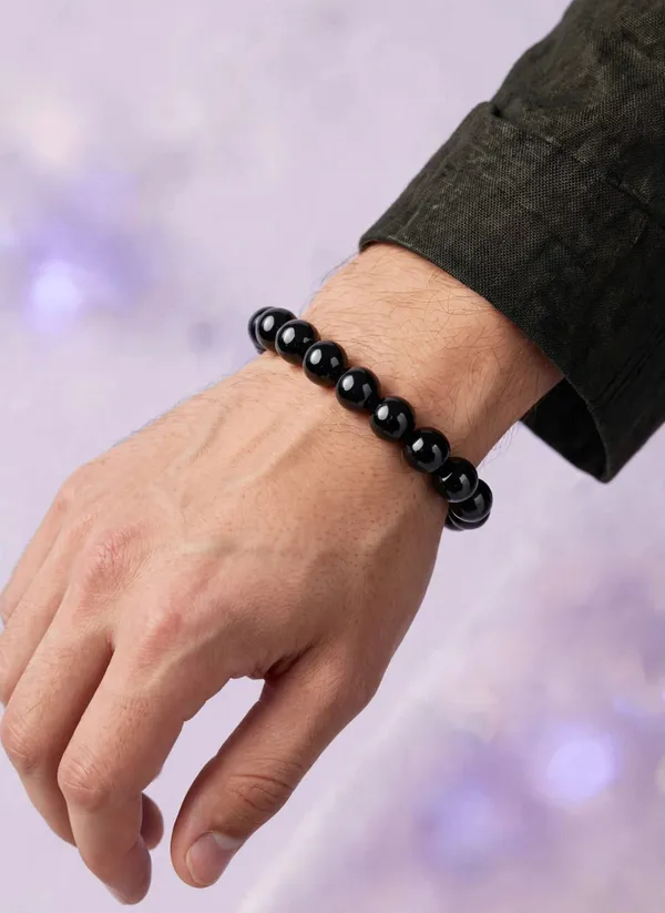 Black_Obsidian_Stone_Gold_Spacer_Beaded_Bracelet_For_Men_And_Women