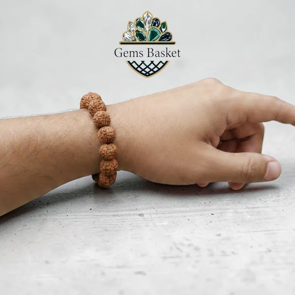 5_Mukhi_Rudraksh_Bracelet_100%_original_gemstone_with_lab_certificate__
