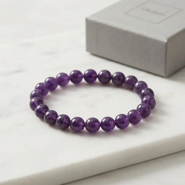Purple_Natural_Amethyst_Beaded_Stretch_Bracelet_For_Men_And_Women