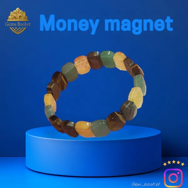 Money_Magnet_Oval_Cut_unisex_Bracelet_semi_premium_stone_