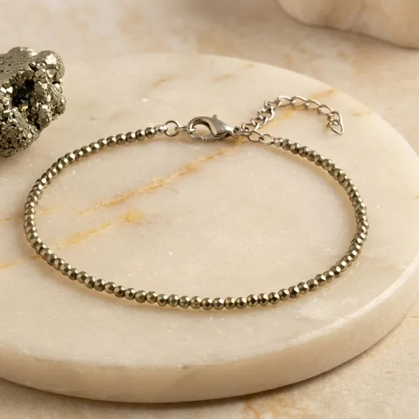 Silver_Pyrite_Anklet_for_Women_adjustable