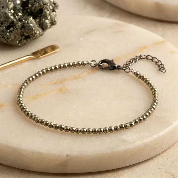 Silver_Pyrite_Anklet_for_Women_adjustable