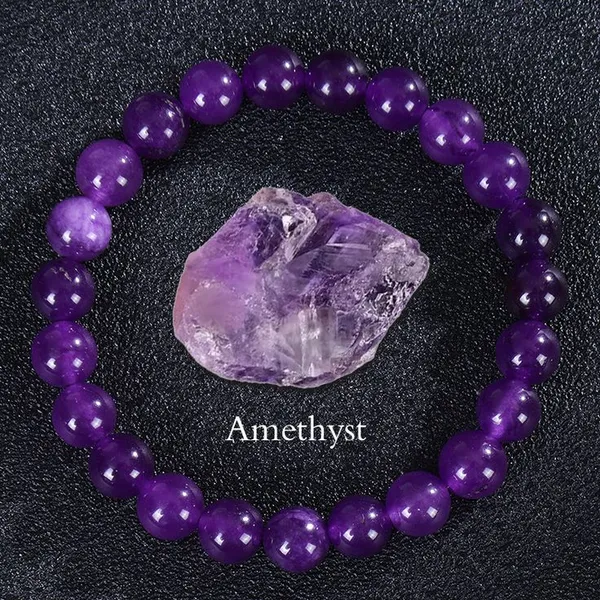 Purple_Natural_Amethyst_Beaded_Stretch_Bracelet_For_Men_And_Women
