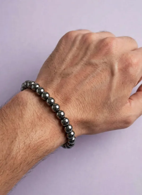 Hematite_black_Shiny_crystal__Premium_quality_bracelet_