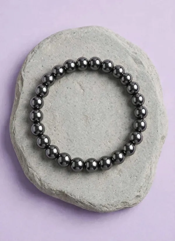 Hematite_black_Shiny_crystal__Premium_quality_bracelet_