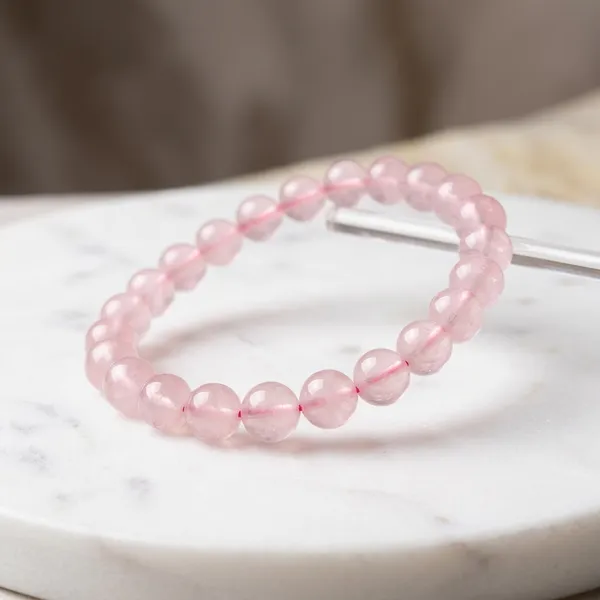 Pink_Natural_Rose_Quartz_Crystal_Beaded_Bracelet_For_Men_And_Women