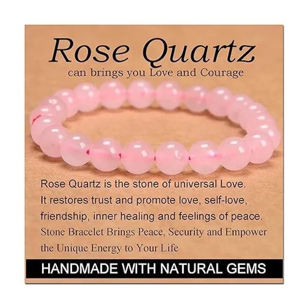 Pink_Natural_Rose_Quartz_Crystal_Beaded_Bracelet_For_Men_And_Women