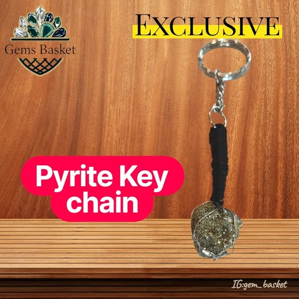 Raw_Pyrite_key_chain_for_door_/vehicle_/locker_to_shield_positivity_