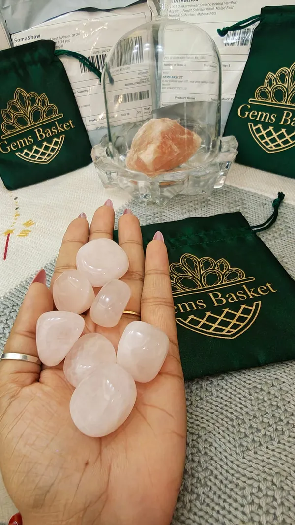 Rose_Quartz_tumble_stone_couple_set_of_2_pcs_100%_original_product