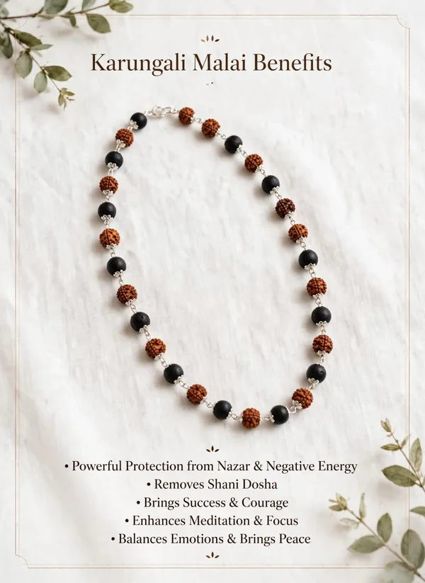 Karungali_&_Rudrakash_Jaap_/wearing_Mala_100%_original_gemstone_