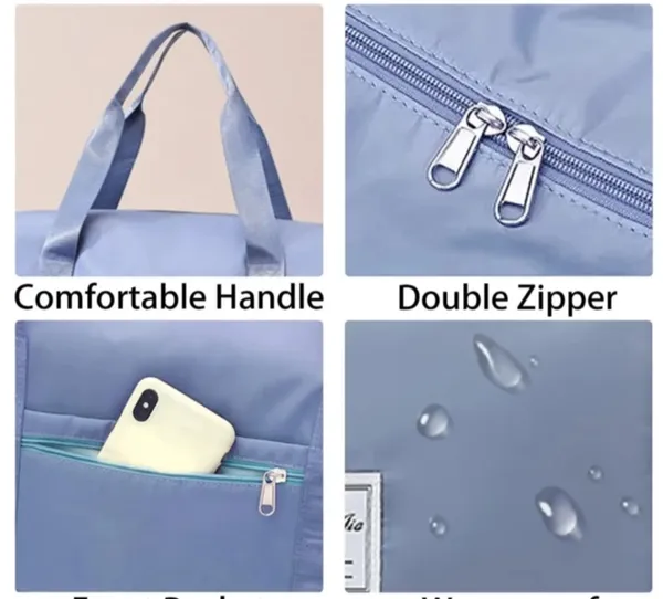 Blue_Polyester_Oxford_Foldable_Expandable_Travel_Bag