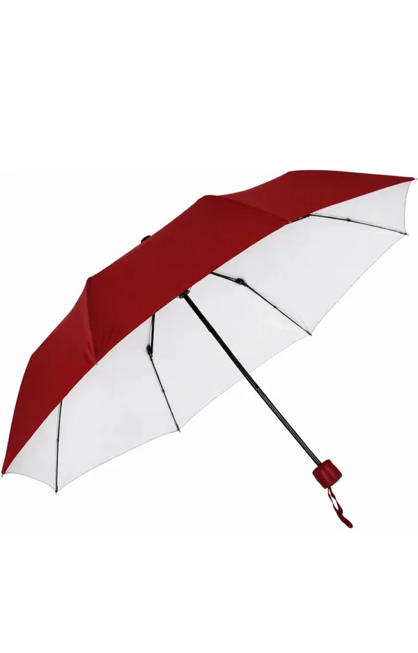 Red_Pongee_Polyester_3-Fold_Auto_Open_Silver_Lining_Umbrella