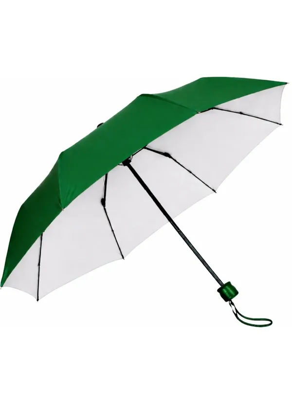 Green_Polyester_Fiberglass_Auto_3-Fold_Windproof_Umbrella