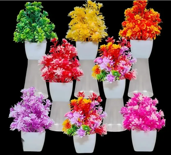 Plastic_Decorative_Artificial_Mini_Flower_Pot_Set_Of_8