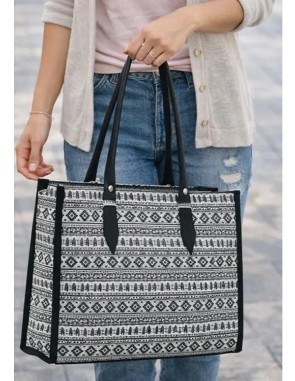 Black_Pu_Leather_Large_Capacity_Tote_Bag_For_Women