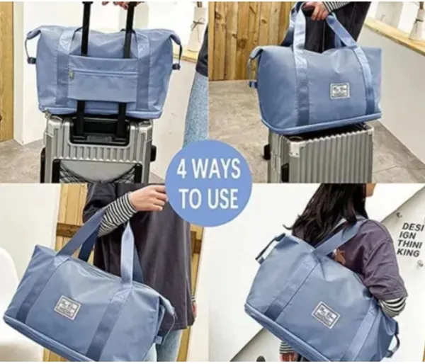 Blue_Polyester_Oxford_Foldable_Expandable_Travel_Bag